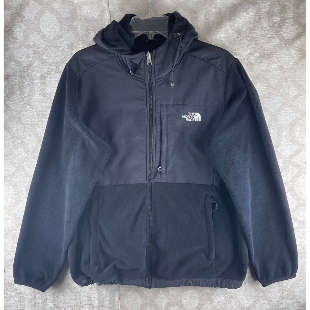 The North Face Denali 2 Women XL Black Hooded Fleece Jacket Recycled Nylon - Picture 9 of 9